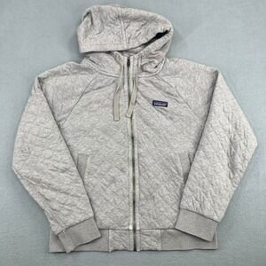 Patagonia Womens‎ Organic Cotton Quilt Full-Zip Hoody Grey Small
